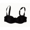 Reggiseno a balconcino in pizzo satinato a pois neri - IT1 - XS