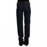 Jeans dritti in denim di cotone a vita media blu scuro - W26 - IT40