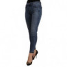 Jeans cropped slim fit denim cotone blu vita media - W32 - IT46