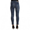 Jeans cropped slim fit denim cotone blu vita media - W32 - IT46