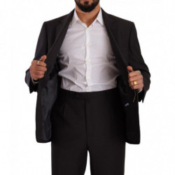 Abito formale monopetto in poliestere grigio - IT53 - XL