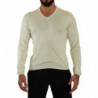 Maglione pullover a maniche lunghe con scollo a V giallo - IT48 - M