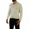 Maglione pullover a maniche lunghe con scollo a V giallo - IT48 - M