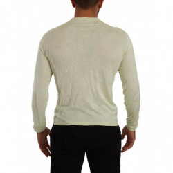 Maglione pullover a maniche lunghe con scollo a V giallo - IT48 - M