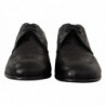 Scarpe derby da uomo in pelle di caimano nero - EU44/US11