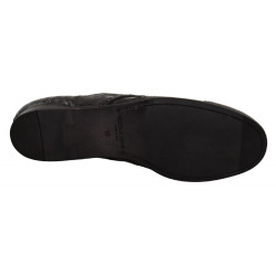 Scarpe derby da uomo in pelle di caimano nero - EU44/US11