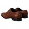 Scarpe derby formali da uomo pelle coccodrillo marrone - EU44/US11