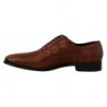 Scarpe derby formali da uomo pelle coccodrillo marrone - EU44/US11
