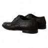 Scarpe derby formali stringate in pelle esotica nera - EU44/US11