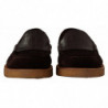 Scarpe mocassino slip on in pelle scamosciata marrone - EU44/US11