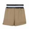 Pantaloncini in cotone beige - S