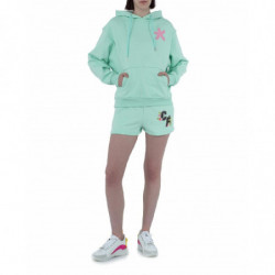 Pantaloncini in cotone verde - S