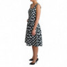 Abito a trapezio in cotone a pois verde - IT40-S