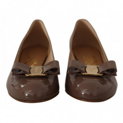 Scarpe décolleté in pelle di vitello naplak marrone - EU35.5/US5