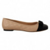 Ballerine in pelle nappa beige e nera - EU35.5/US5