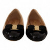 Ballerine in pelle nappa beige e nera - EU35.5/US5