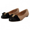Ballerine in pelle nappa beige e nera - EU35.5/US5