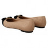 Ballerine in pelle nappa beige e nera - EU35.5/US5