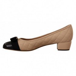 Décolleté in pelle nappa beige e nera - EU36.5/US6