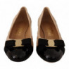 Décolleté in pelle nappa beige e nera - EU36.5/US6