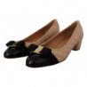 Décolleté in pelle nappa beige e nera - EU36.5/US6