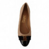 Décolleté in pelle nappa beige e nera - EU36.5/US6