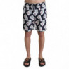 Pantaloncini da bagno da spiaggia stampa mazzo carte neri - IT4 - S