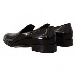 Scarpe eleganti mocassini formali in pelle verniciata nera - EU39/US6