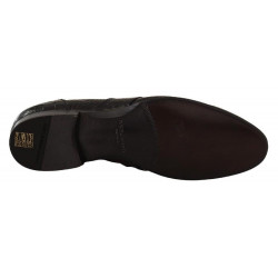 Scarpe mocassino slip on in pelle di coccodrillo nera - EU44/US11