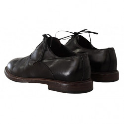 Scarpe derby stringate da uomo in pelle nera - EU44.5/US11.5