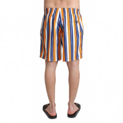 Pantaloncini da bagno beachwear a righe multicolori - IT4 - S