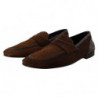 Mocassini slip-on da uomo in pelle esotica marrone - EU44/US11