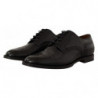 Scarpe derby formali da uomo con punta alare in pelle nera - EU39/US6