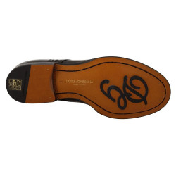 Scarpe derby formali da uomo con punta alare in pelle nera - EU39/US6