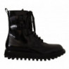 Scarpe da uomo con lacci da combattimento in pelle nera - EU40/US7