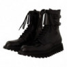 Scarpe da uomo con lacci da combattimento in pelle nera - EU40/US7