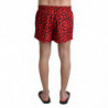 Costumi da bagno pantaloncini da spiaggia con motivo rosso - IT4 - S