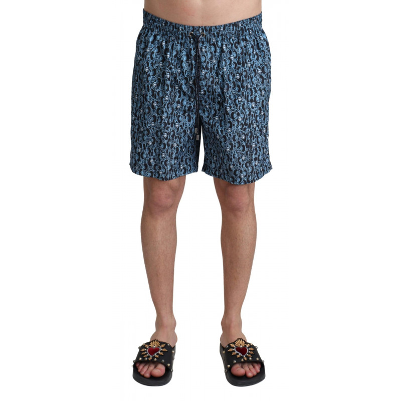 Costumi da bagno pantaloncini da spiaggia stampa fantasia blu - IT4