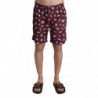 Cappelli marroni Stampa Beachwear Pantaloncini Costumi da bagno - I