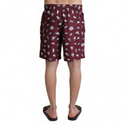 Cappelli marroni Stampa Beachwear Pantaloncini Costumi da bagno - I