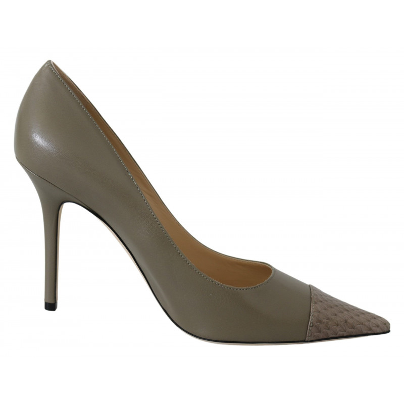 Décolleté Amika in pelle verde ciottolo - EU40/US10