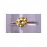 Anello in Silver plated con un Citrino Sintetico (Zircone)