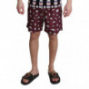 Cappelli marroni Stampa Beachwear Pantaloncini Costumi da bagno - I