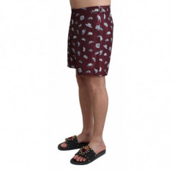 Cappelli marroni Stampa Beachwear Pantaloncini Costumi da bagno - I