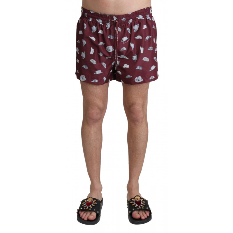 Cappelli marroni Stampa Beachwear Pantaloncini Costumi da bagno - I