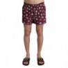 Cappelli marroni Stampa Beachwear Pantaloncini Costumi da bagno - I