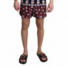 Cappelli marroni Stampa Beachwear Pantaloncini Costumi da bagno - I