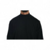 Maglione in lana vergine con collo alto e pullover nero - L