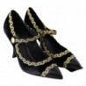 DÃ©colletÃ© Mary Janes in velluto nero dorato - EU35/US4.5