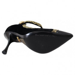 DÃ©colletÃ© Mary Janes in velluto nero dorato - EU35/US4.5